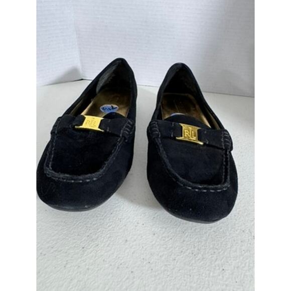 "LAUREN RALPH LAUREN" Careigh Suede Driving Loafers SZ 7.5 Floor Sample Like New - Picture 5 of 12
